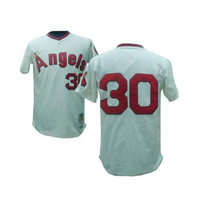 Running Sneakers Los Angeles Angels of Anaheim 30 Nolan Ryan Cream Throwback MLB Jersey